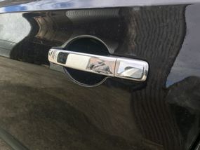 Накладки на ручки (4 шт, нерж) З чіпом, Carmos - Турецька сталь для Nissan Qashqai 2007-2010 рр