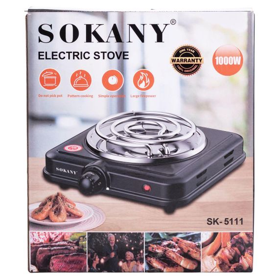 Настольная электрическая плита на одну конфорку 1000 Вт SOKANY SK-5111 | Зображення 8