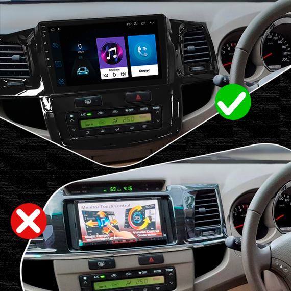 Штатная магнитола 9" Lesko для Toyota Fortuner I 2005-2015  1/16Gb/ Wi-Fi Optima Тойота | Зображення 2