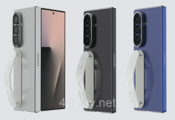 Оригінальний захисний чохол із ремінцем і захисними плівками Samsung Galaxy Fold7 Clear Grip Case Прозорий (EF-QF966) | Зображення 1
