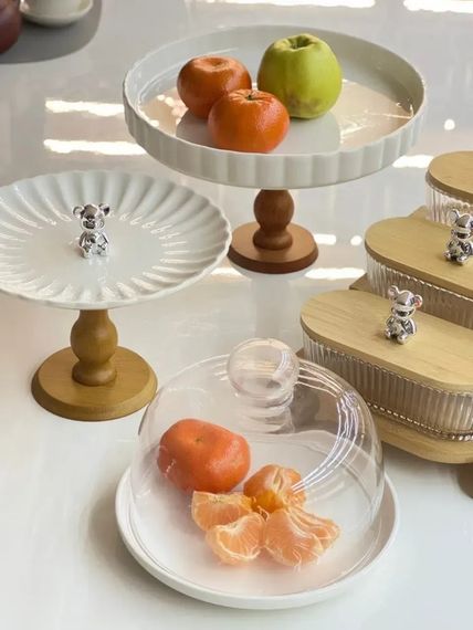 Тортовниця OLens White kitchen 8030-321 20.5х22 см біла | Зображення 9
