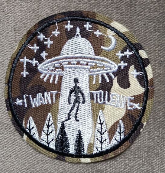 Шеврон НЛО на липучке