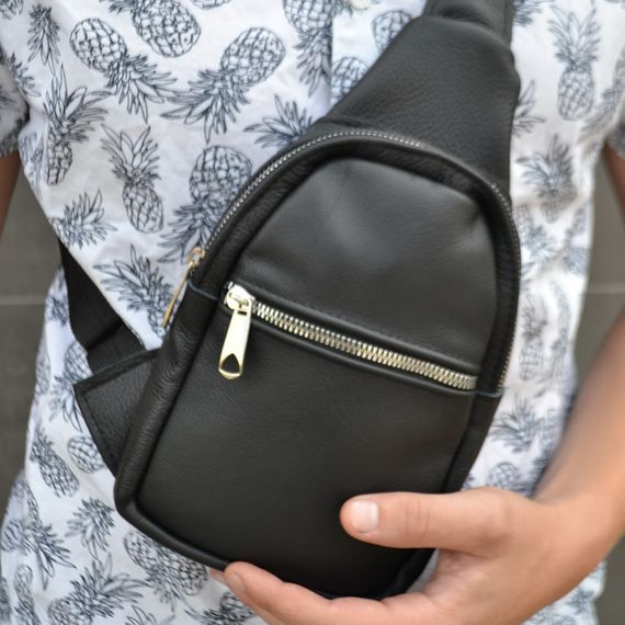 Чоловіча сумка через плече нагрудна, Чоловіча плечова сумка слінг легка через плече AM-82 | Зображення 4