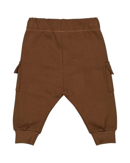 Дитячі теплі спортивні штани-карго для хлопчика Green Cotton 86 см Коричневі (251112120) | Зображення 1