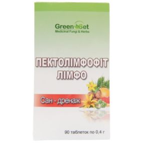 Суміш екстрактів GreenSet Пектолімфофіт Лімфо-Сан-дренаж 90 таблеток