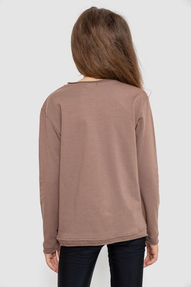 Лонгслив однотонный унисекс, цвет мокко, 102R1532 | Зображення 4