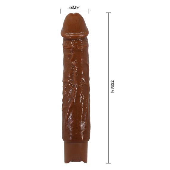 Реалістичний вібратор - Pretty Love Rufus Realistic Vibrating Dildo Brown Sex Aura | Зображення 8