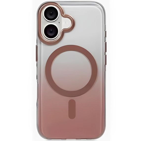 Чехол TPU+PC Shadow with MagSafe для Apple iPhone 16 (6.1") Rose Gold