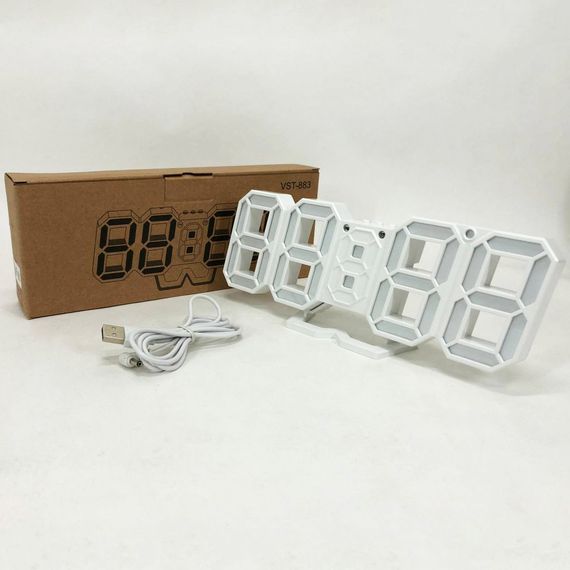 Годинник електронний настільний LY-1089 LED, Настільний електронний годинник з великими цифрами, QB-124 Лід годинник | Зображення 7
