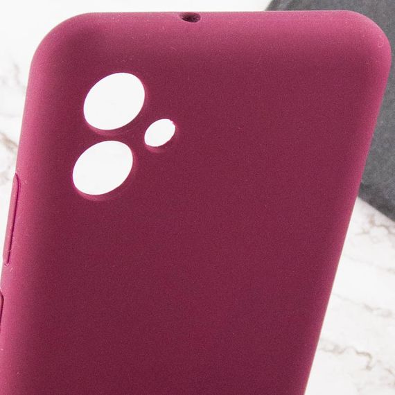 Чехол Silicone Cover Lakshmi Full Camera (AAA) для Samsung Galaxy A04e Бордовый / Plum | Зображення 5