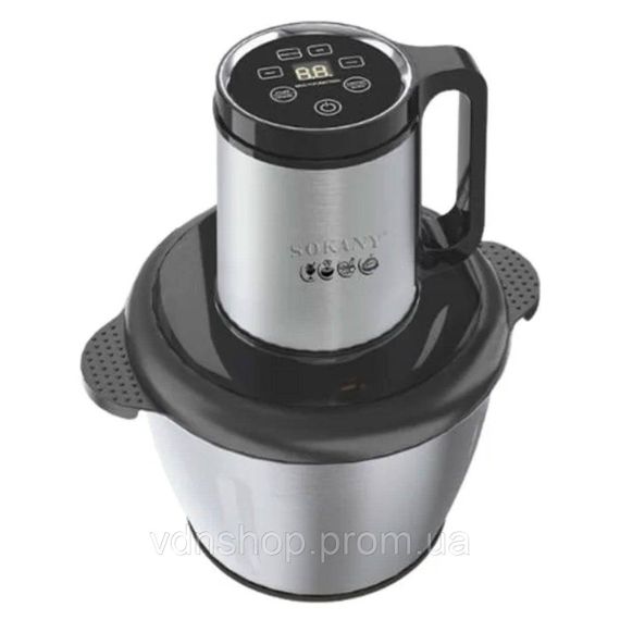 Чопер подрібнювач 800 Вт 4 леза з чашею на 2,5 літри м'ясорубка Sokany SK-06026
