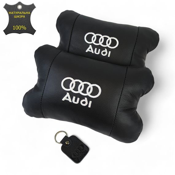 Автомобільна подушка в подарунок Audi / Ауді, Автоподушка для шиї на підголівники VT-98 | Зображення 2