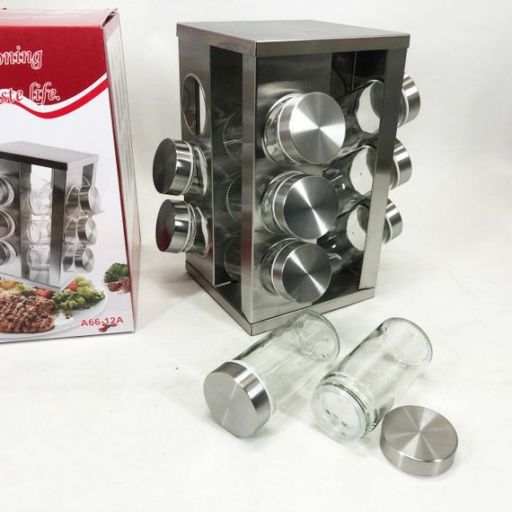 Банку для спецій UNIQUE 12 в 1, Пористий органайзер для зберігання спецій Баночка трав та WP-53 | Зображення 9