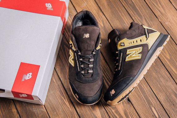 шкіряні зимові кросівки New Balance коричневі | Зображення 7