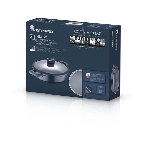 Сотейник с крышкой MasterPro Indigo BGMP-7981 28 см черный | Зображення 1