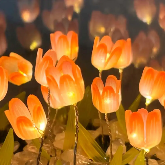 Нічник своїми руками Нескінченні тюльпани (12×12 см), набір зроби сам, світильник тюльпани, від батарейок | Зображення 3