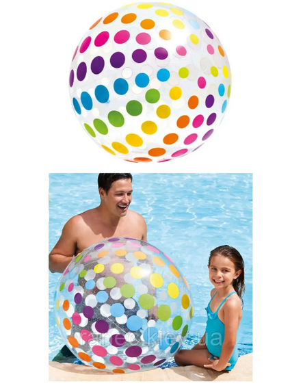 М'яч надувний 59065 Intex 107см, рем комплект, в пакеті (6941057402147) | Зображення 2
