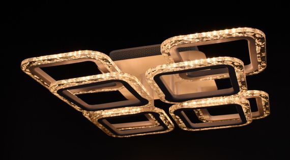 Люстра світлодіодна стельова LED світильник для квартири на стелю лед з пультом 26091 Білий 11х46х46 см. | Зображення 2