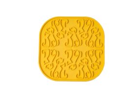 FIBOO Килимок для злизування ласощів та їжі Lollipop, жовтий