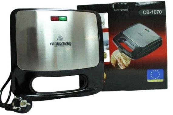 Електрогриль Crownberg CB-1070 750 Вт домашній гриль бутербродниця | Зображення 6
