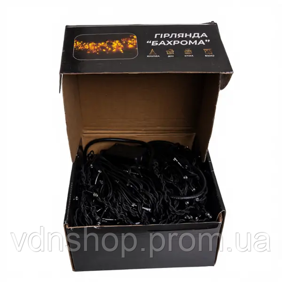 Уличная гирлянда Бахрома 25 м 405 LED черный провод Мультиколор 25MBML | Зображення 4