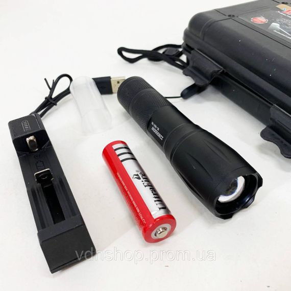 Фонарь переносной с лед лампой BL-1831 T6 Police, Мощный ручной фонарь повербанк Пылезащищенный JX-49 | Зображення 2