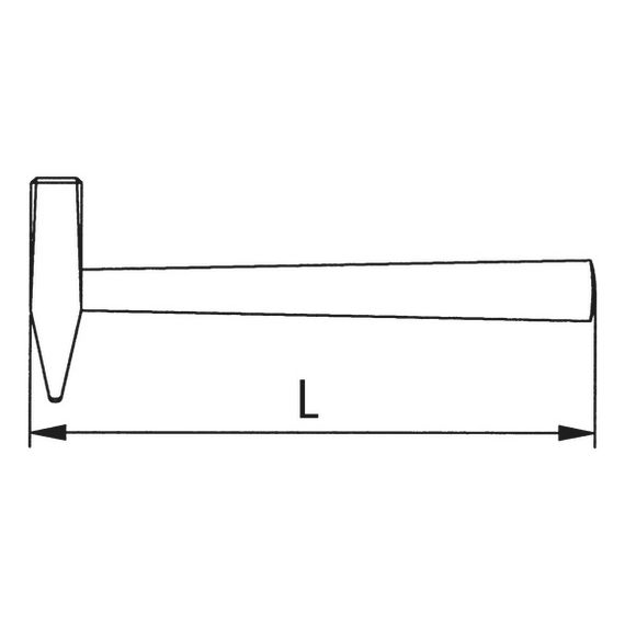Слюсарний молоток з пластмасовою ручкою, 300G | Зображення 1