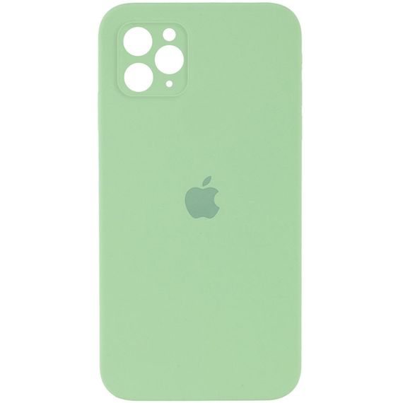Чехол Silicone Case Square Full Camera Protective (AA) для Apple iPhone 11 Pro (5.8") М'ятний/Mint
