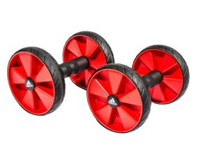 Ролики для пресу Adidas Core Rollers чорний, червоний Уні One Size ADAC-11604
