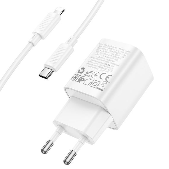 Набір СЗУ HOCO C149A+Type-C/Lighting кабель, 1xUSB+1xUSB-C, PD30W+QC3.0 | Зображення 5