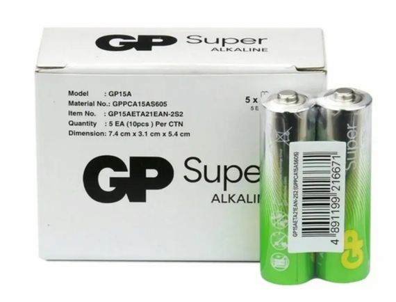 Батарейка GP LR6 AA SUPER алкалайн АА Оригінал 1шт (4891199216718) | Зображення 3