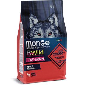 Корм Monge BWild Low Grain All Breeds Cervo сухий з олениною для дорослих собак усіх порід 2.5 кг