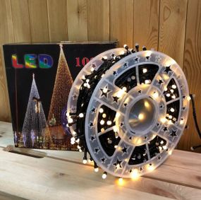Гірлянда нитка на котушці, від мережі, 50м, 240LED, теплий білий/ Світлодіодна LED гірлянда на ялинку
