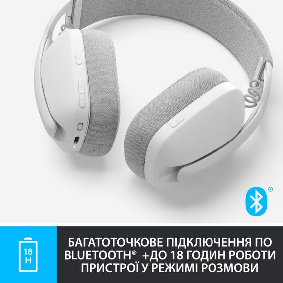 Навушники Logitech Zone Vibe 100 Wireless Off-White (981-001219) | Зображення 4