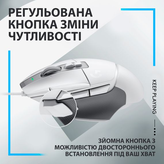 Мишка Logitech G502 X USB White (910-006146) | Зображення 6