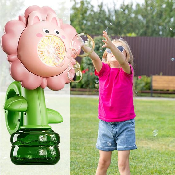 Мыльные пузыри Flower Bubble Machine BJC-5A(Bunny-Pink) со светом | Зображення 5