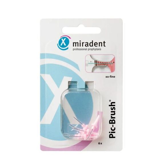 Набір запасних йоржиків Miradent Pic Brush - рожеві (1,5 мм) 6шт