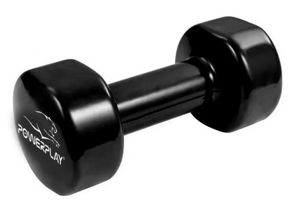 Гантель вінілова PowerPlay 2 кг PP_4121 Чорна 1 шт (PP_4121_2kg) | Зображення 3