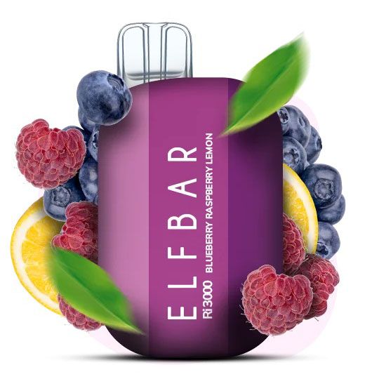 Elf Bar RI3000 5%. Чорниця Малина Лимон (Blueberry Raspberry Lemon)