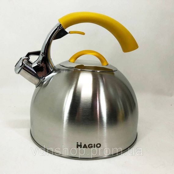 Чайник для приготовления чая со свистком Magio, Чайник со свистком нержавеющая сталь JT-97 | Зображення 2