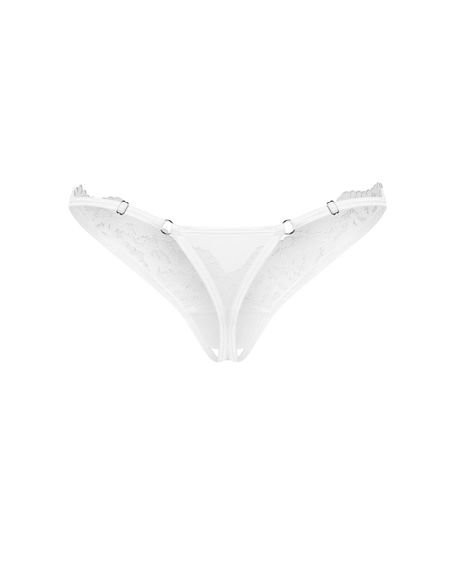 Трусики Obsessive Arrowel White crotchless thong 2XL/3XL | Зображення 1