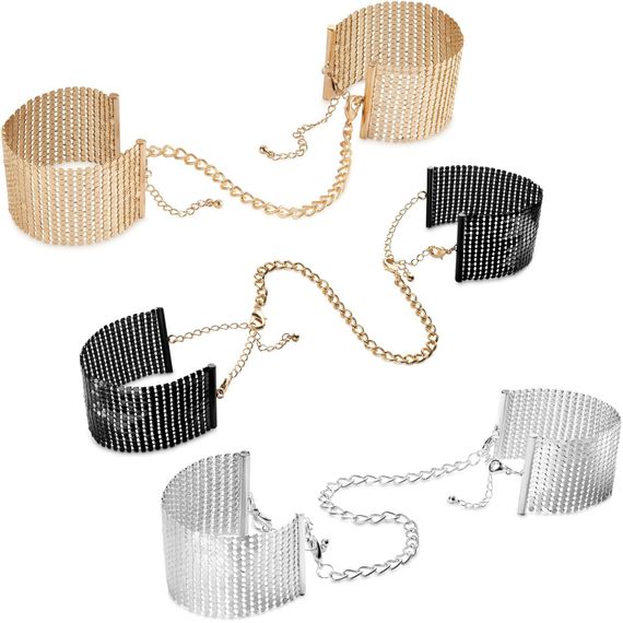 Браслети-наручники DESIR METALLIQUE чорні Bijoux Indiscrets | Зображення 8