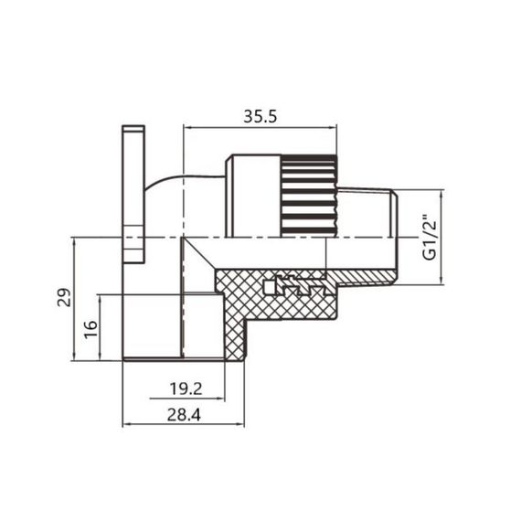 Уголок PPR Thermo Alliance настенный 20х1/2" ВР | Зображення 1