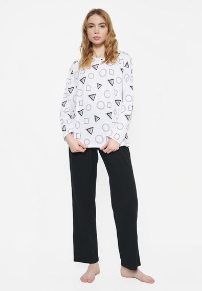 Піжама жіноча з геометричним малюнком, 2XL