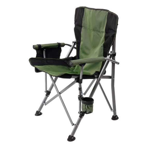 Крісло для риболовлі розкладне туристичне 60х57х92 см складне крісло для кемпінгу на природу Зелене