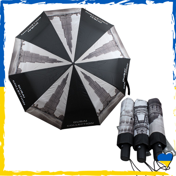 Парасолька жіноча Dubai. Антивітер. Парасолька напівавтомат Дубай