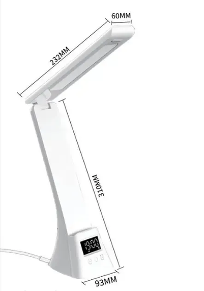 Лампа настільна LED (TYV-2088) (з годинником та бездротовою зарядкою для телефону) | Зображення 1