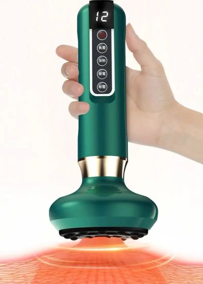 Зелений Вакуумний масажер для коригування фігури та антицелюлітного масажу з підігрівом | Зображення 1