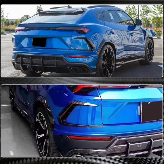 Накладки на задний бампер (Dry Carbon) для Lamborghini Urus 2018- гг | Зображення 3