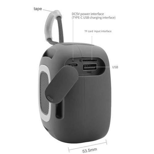 Портативная Bluetooth-колонка TG659 с ремешком. Цвет: черный | Зображення 1